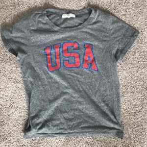 UO USA Cropped Tee